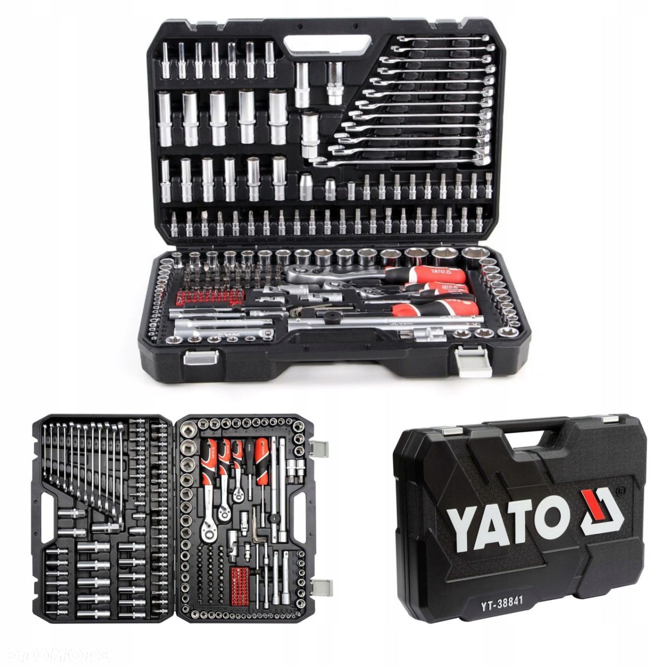 YATO 216 EL. ZESTAW KOMPLET KLUCZY NARZĘDZIA GRZECHOTKI NASADKI YT-38841 - 1
