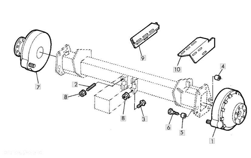 John Deere CTS 9600 - oś przednia zwolnica AH155003 AH155004 - 1
