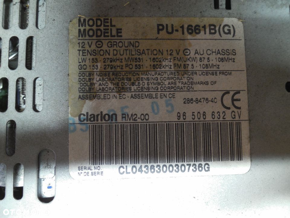 RADIO Peugeot 607 99 10 96296330GV - 3