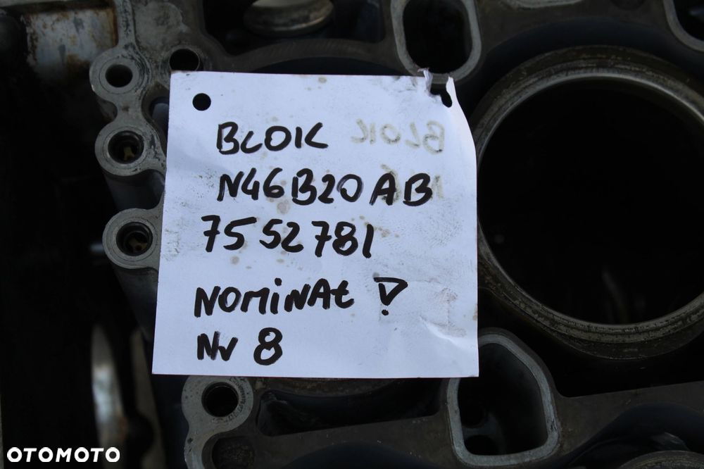 BLOK SILNIKA BMW E90 N46B20 A/B 7552781 - 2