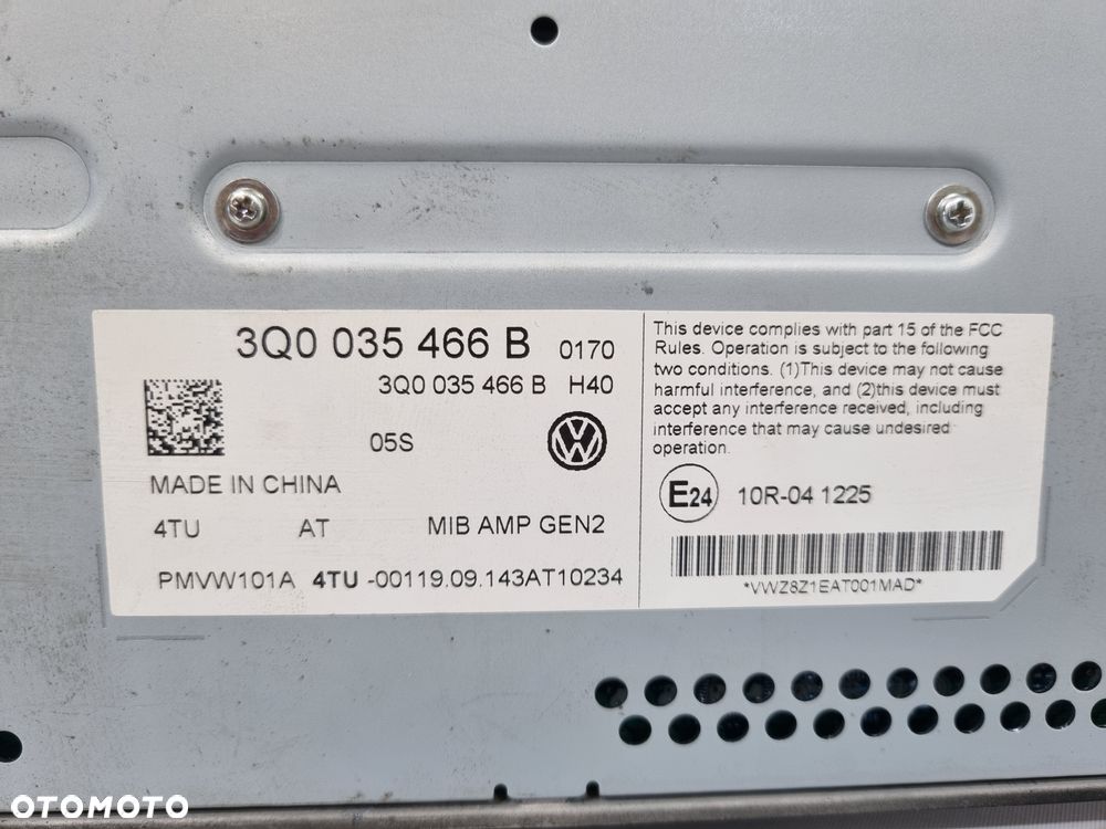 VW WZMACNIACZ AUDIO DYNAUDIO 3Q0035466B - 6