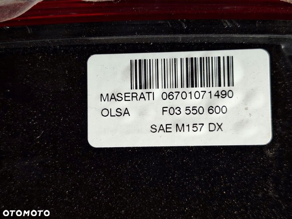 maserati ghibli lampa tyl tylna usa lewa prawa - 6