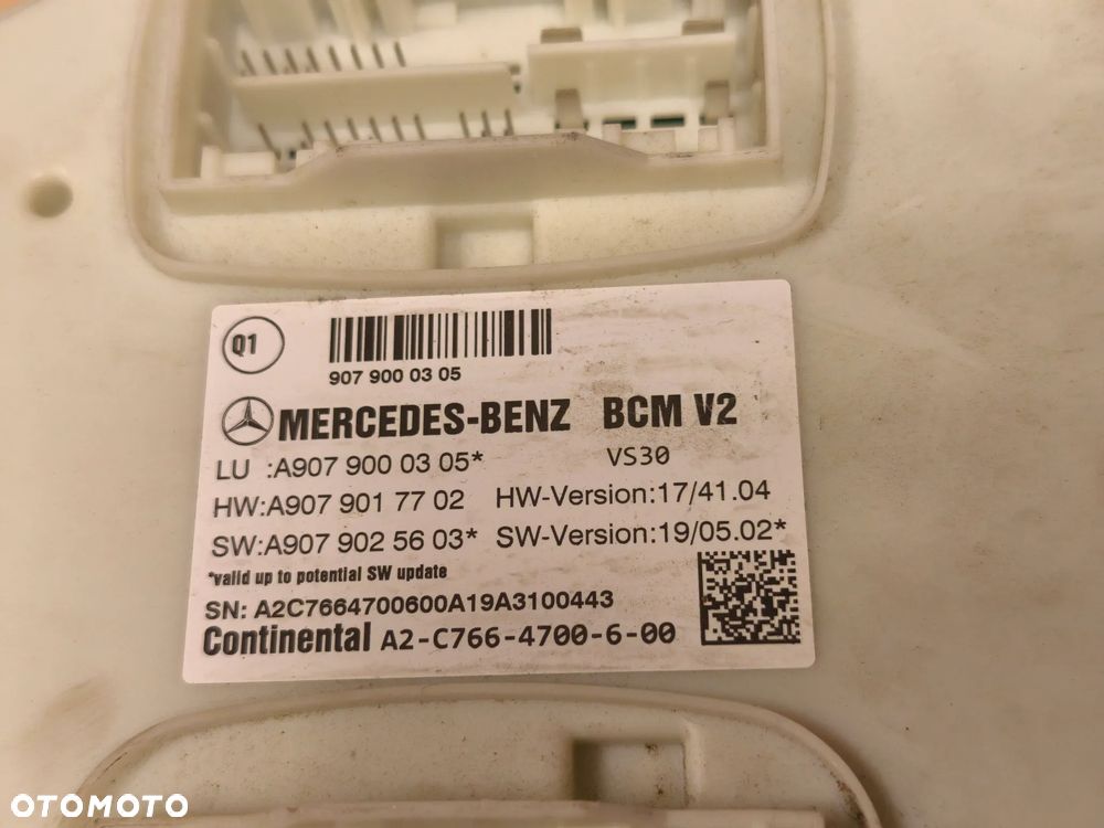 MODUŁ STEROWNIK SAM BCM MERCEDES SPRINTER 907 A9079000305 - 2