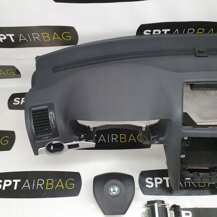 SKODA OCTAVIA 2 II VRS DESKA ROZDZIELCZA KONSOLA KOKPIT PULPIT PODUSZKI AIRBAG AIR BAG PASY KIT SET - 2