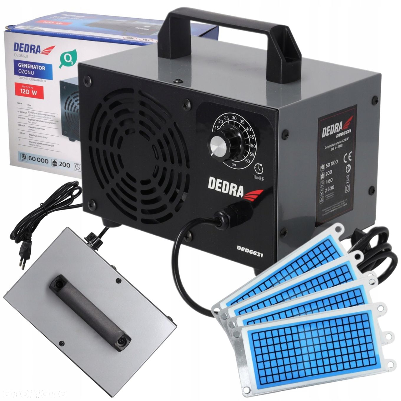 DEDRA PROFESJONALNY GENERATOR OZONU OZONATOR BAKTERIE WIRUSY ZAPACHY D6631 - 14