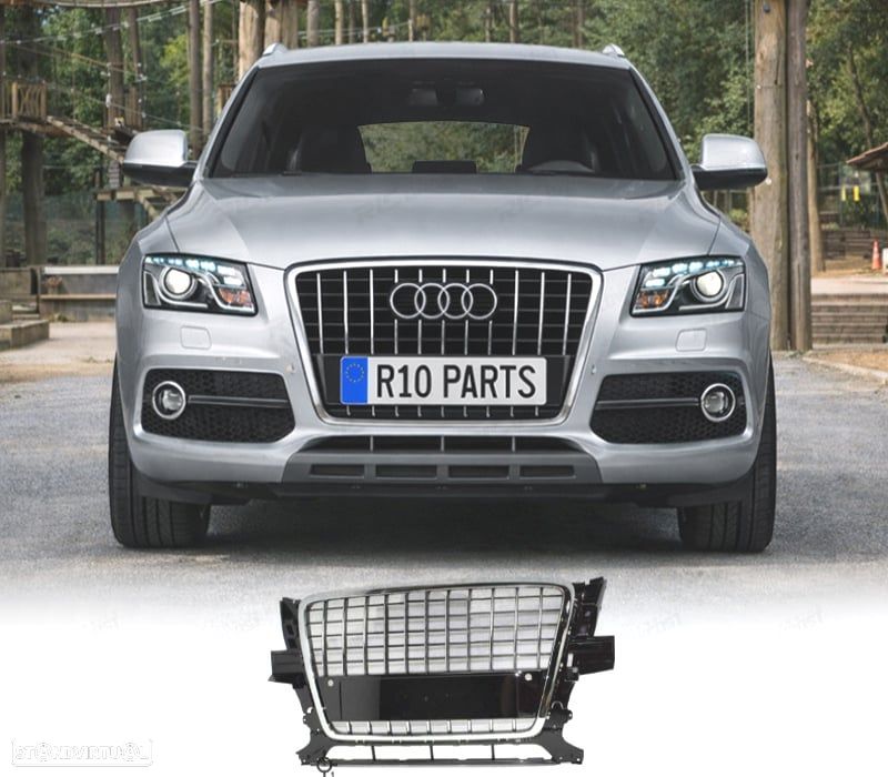 GRELHA FRONTAL AUDI Q5 08-11 LOOK S LINE CROMADO - 1