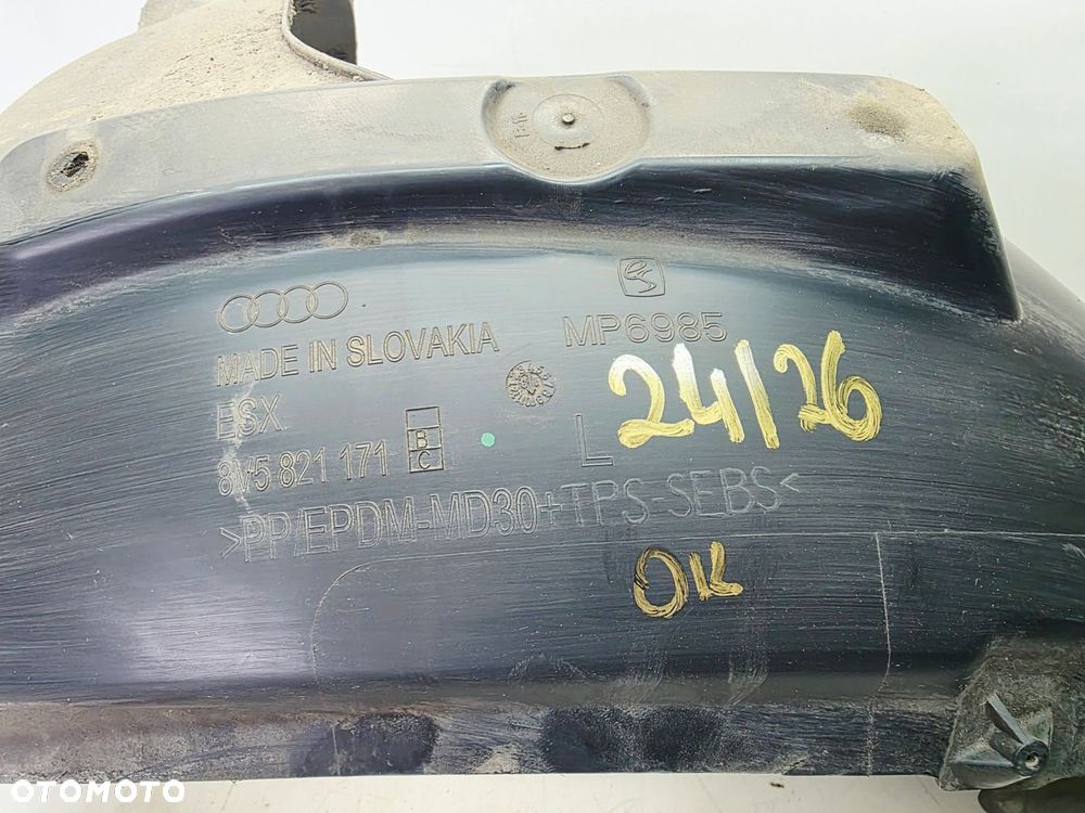 NADKOLE LEWY PRZÓD PLASTIKOWE AUDI A3 8V SEDAN 8V5821171 24/26 - 11