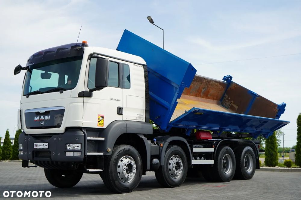 MAN TGS 35.360 / 8X4 / WYWROTKA 2 STRONNA / HYDROBURTA / GARNIER / AUTOMAT - 9