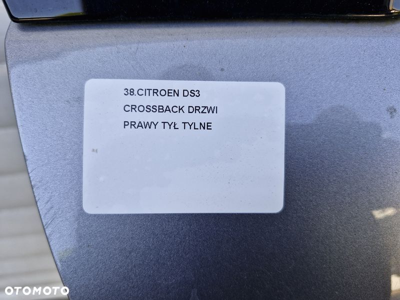 CITROEN DS3 CROSSBACK DRZWI PRAWY TYŁ TYLNE KCA - 3