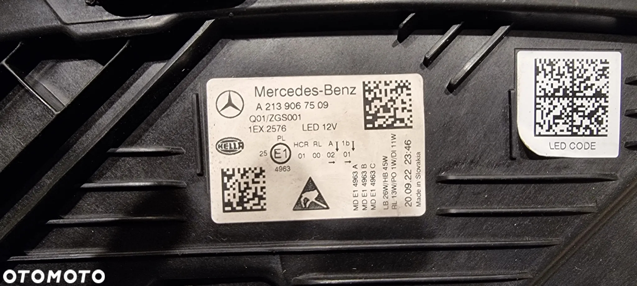 Lampa FULL LED LHP przód lewa MERCEDES W213 E-KLASA LIFT - 4
