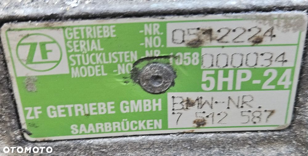BMW X5 E53 4.6  skrzynia biegów automat automatyczna reduktor skrzyni biegów  7512587 5HP24 - 3