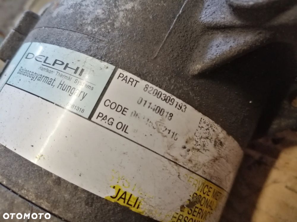Renault Laguna Scenic kompresor klimatyzacji Delphi 8200309193 - 5