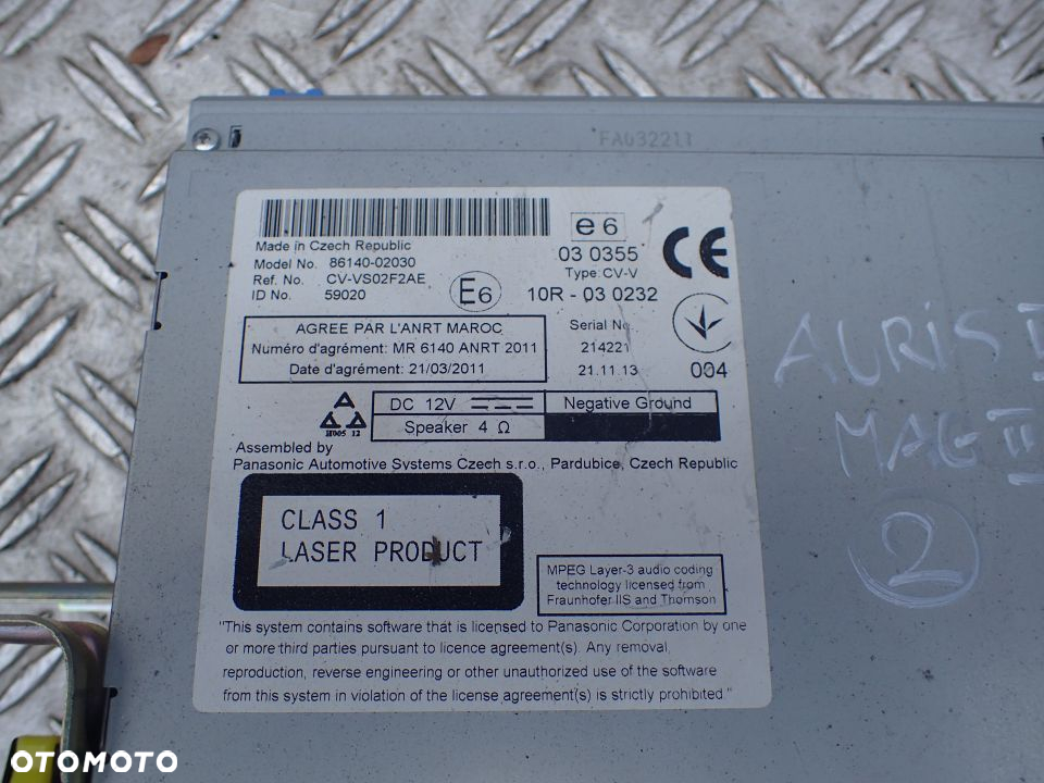 RADIO NAWIGACJA TOYOTA AURIS II 86140-02030 RADOM - 3