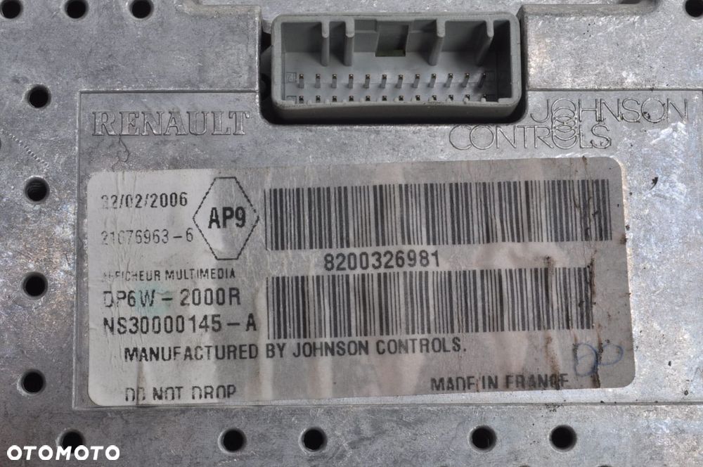 RENAULT LAGUNA II LIFT WYŚWIETLACZ 8200326981 - 6
