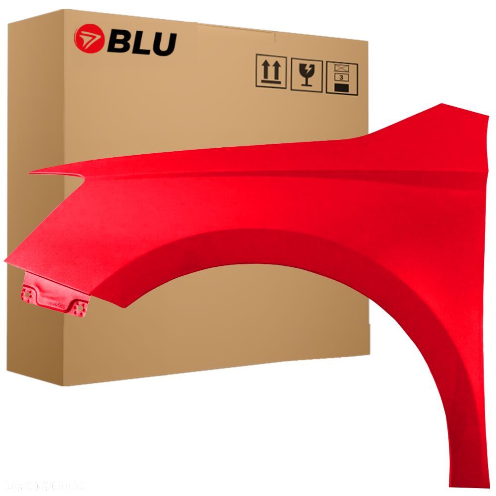 BLU Błotnik Skoda Fabia III 3 NJ3 LF3K Lewy Czerwony 2014-2018 przód CorridaRot - 1