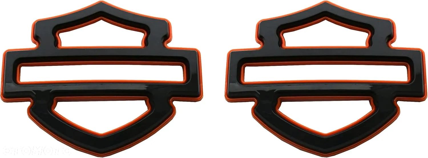Emblematy Harley Davidson komplet prawy lewy emblemat na bak metalowy pom - 1