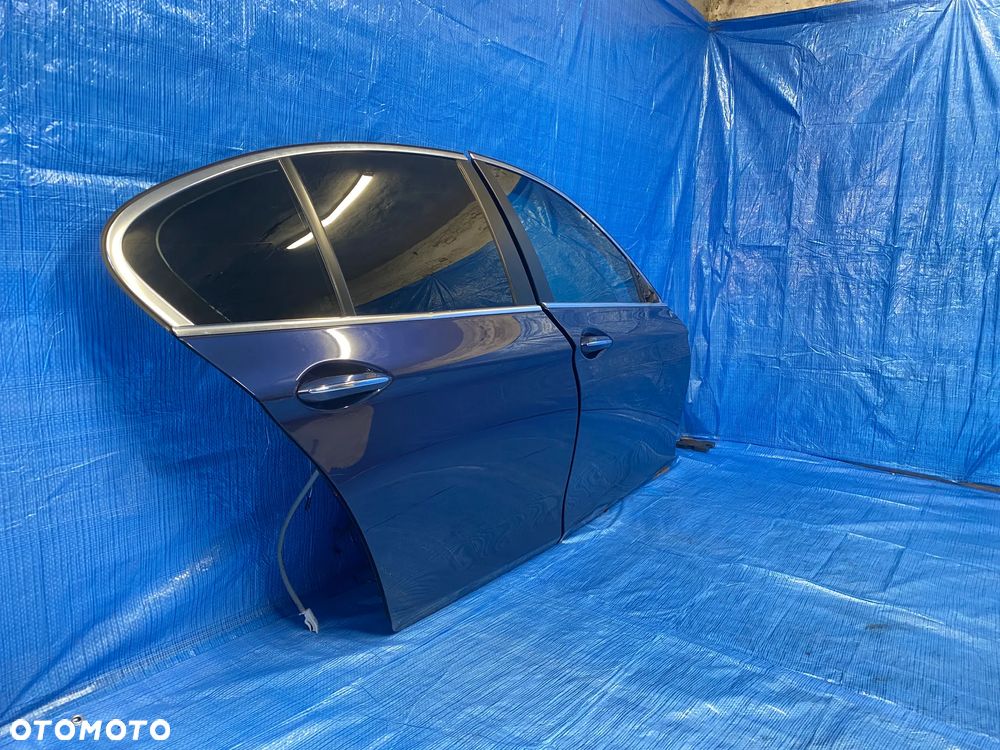 BMW F10 F11 DRZWI PRAWE PRAWY PRZÓD PRZEDNIE TYŁ TYLNE NIEBIESKIE A76 TIEFSEEBLAU  KOMPLETNE LAKIER ORYGINAŁ - 10