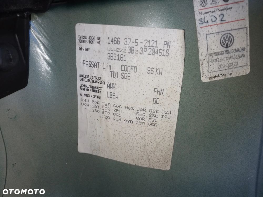 VOLKSWAGEN PASSAT B5 1.9 TDI LIFT 00 - 05 AWX   BOCZEK DRZWI PRAWY LEWY PRZÓD TYŁ - 27