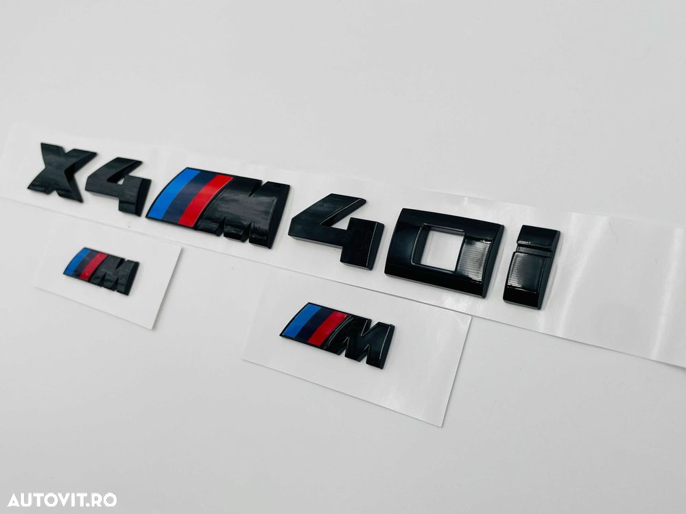 Set Embleme Compatibile BMW X4M40i negru - 3