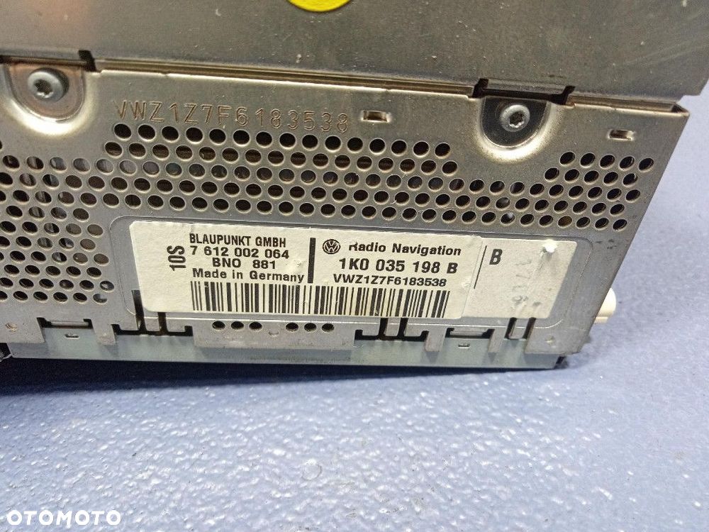 VW GOLF V RADIO CD FABRYCZNE NAWIGACJA 1K0035198B - 10
