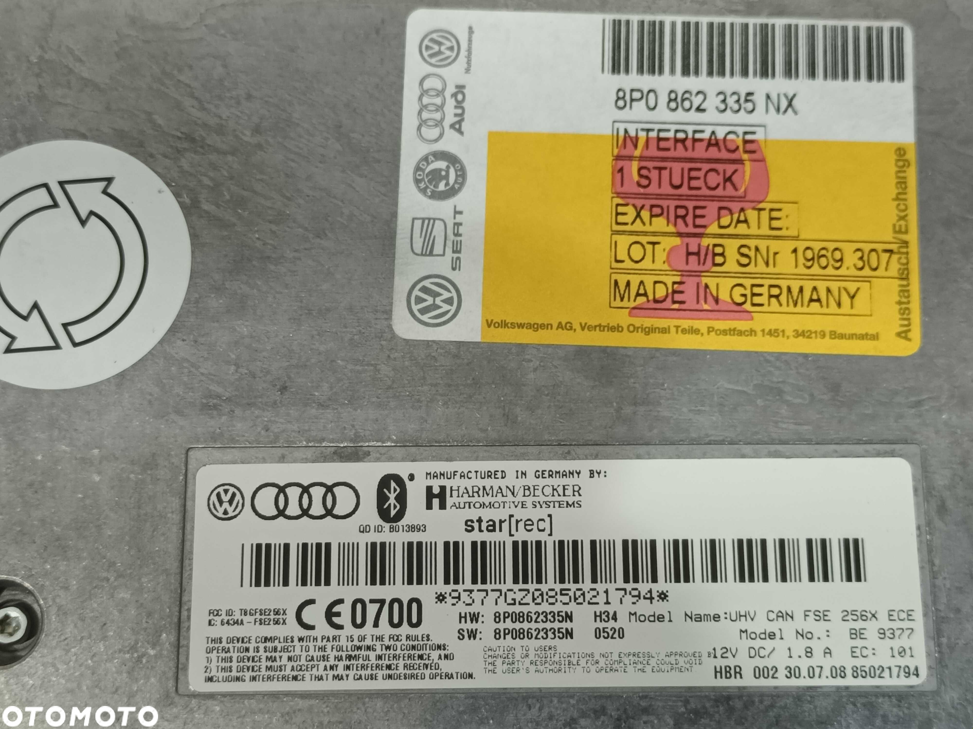 Moduł BLUETOOTH sterownik telefonu AUDI A4 B6 B7 A3 8P VW Seat Skoda - 3