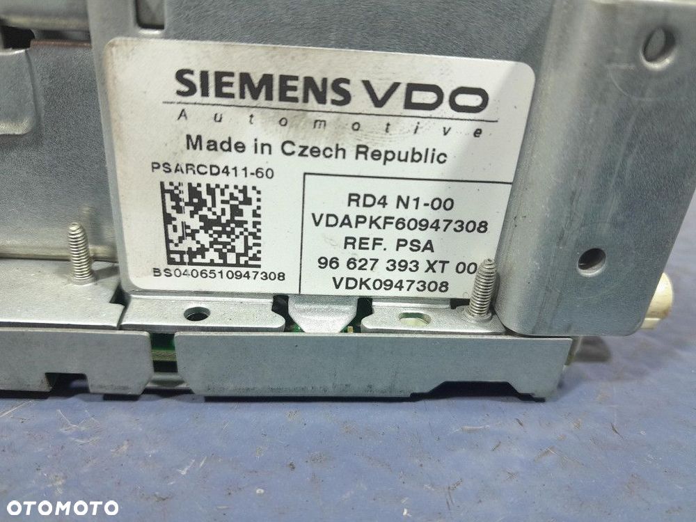 PEUGEOT 307 LIFT RADIO RADIOODTWARZACZ CD 96627393XT - 5