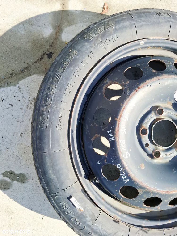 Koło Koła Dojazdowe Zjazdowe Zapasowe 125/80/17 R17 5X108 Volvo 9209872 - 2