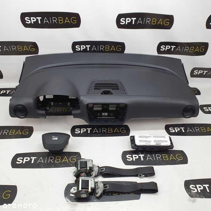 SEAT MII DESKA ROZDZIELCZA KONSOLA KOKPIT PULPIT PODUSZKI AIRBAG AIR BAG PASY KIT SET - 1