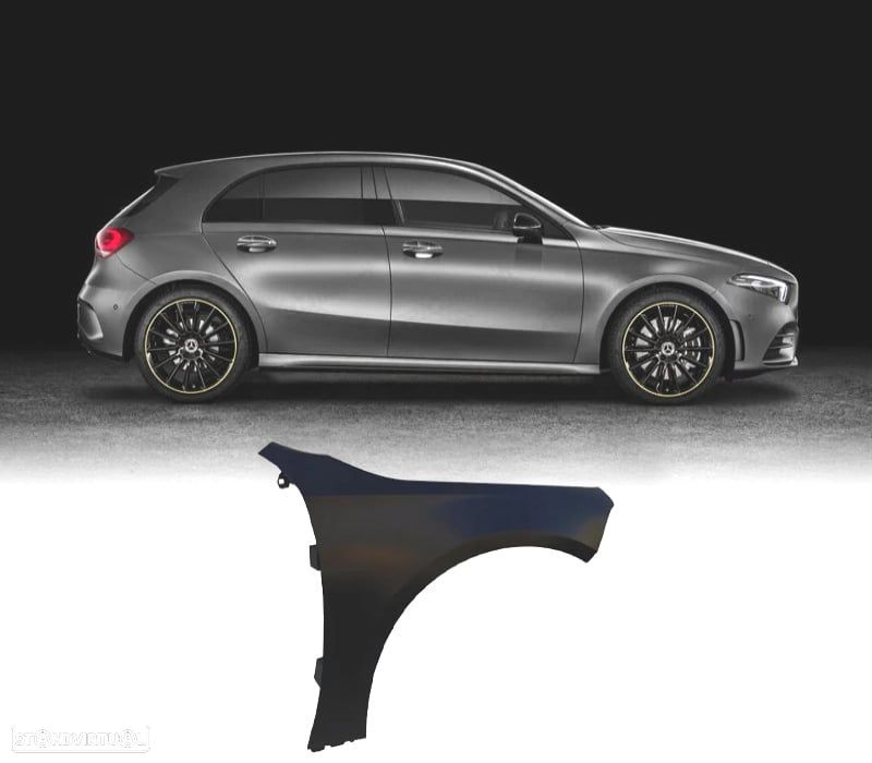GUARDA-LAMAS DIR MERCEDES CLASSE A W177 18-22 ALUMÍNIO - 1