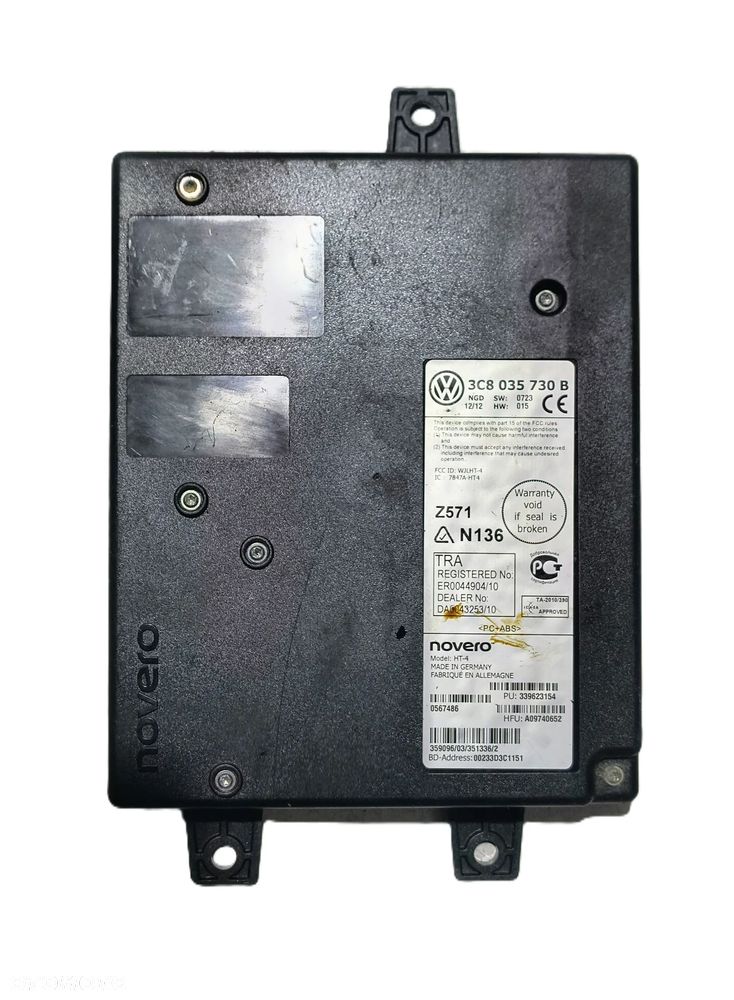VW GOLF VI 08-13r MODUŁ STEROWNIK BLUETOOTH 3C8035730B - 1