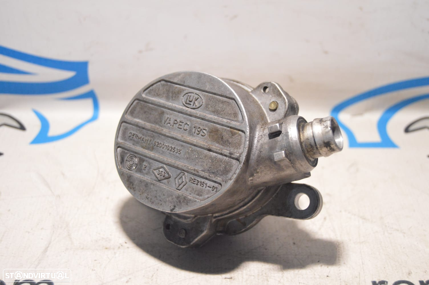BOMBA PRESSÃO TRAVÕES DEPRESSOR TRAVAGEM VÁCUO LUK 8200102535 VAPEC 19S RE218101 RENAULT LAGUNA II 2 MK2 BG0 BG1 2.2 DCI 140CV G9T706 - 3