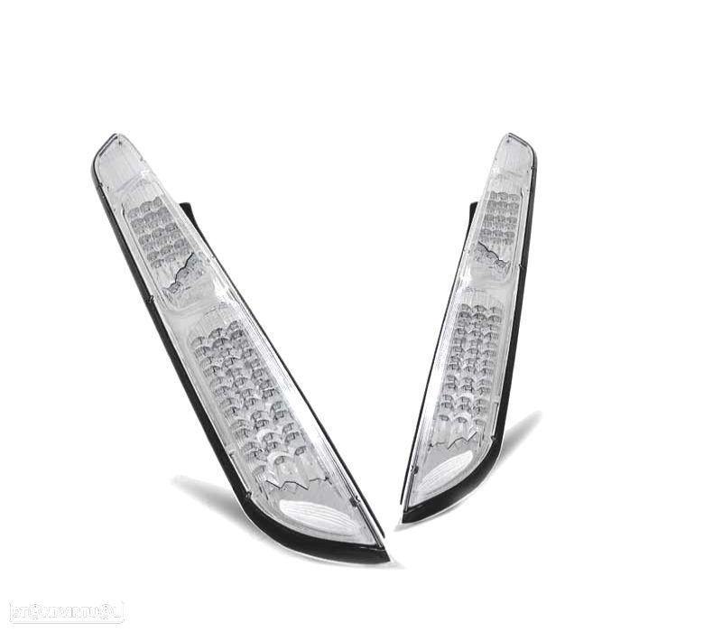 FAROLINS TRASEIROS LED PARA FORD FOCUS MK2 04-08 CHROME CROMADO - 1
