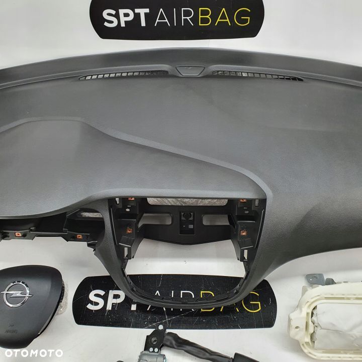 OPEL KARL DESKA ROZDZIELCZA KONSOLA KOKPIT PULPIT PODUSZKI AIRBAG AIR BAG PASY KIT SET - 3
