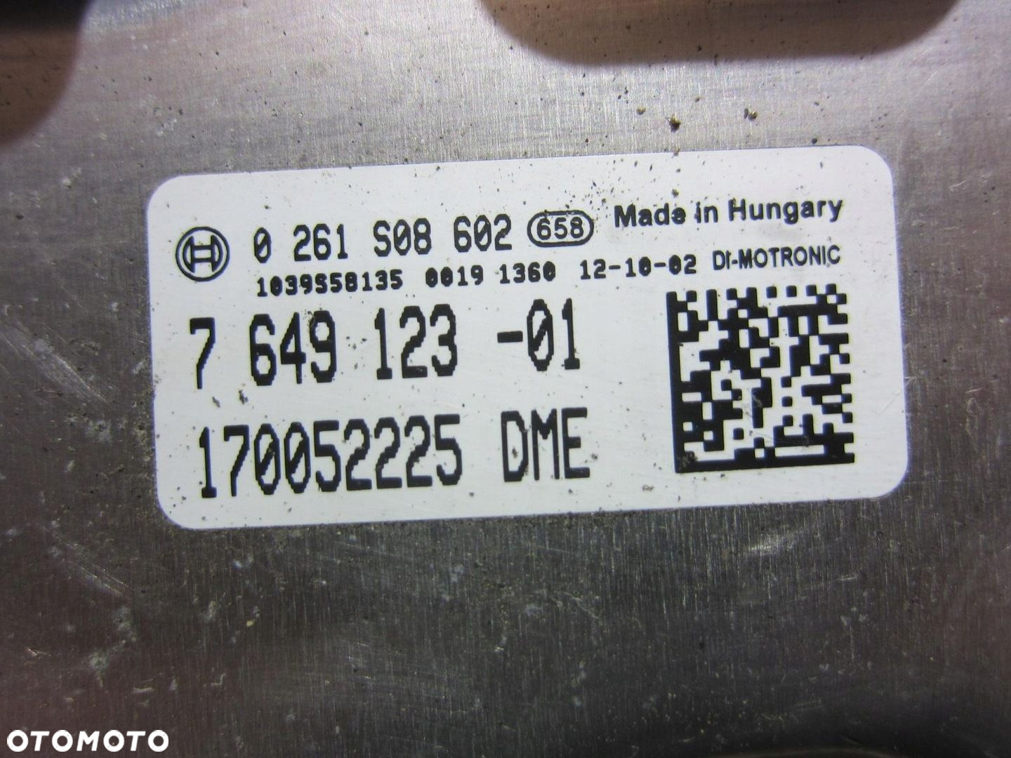 BMW X3 F25 F10 N20 STEROWNIK DME SILNIKA 7649123 - 3