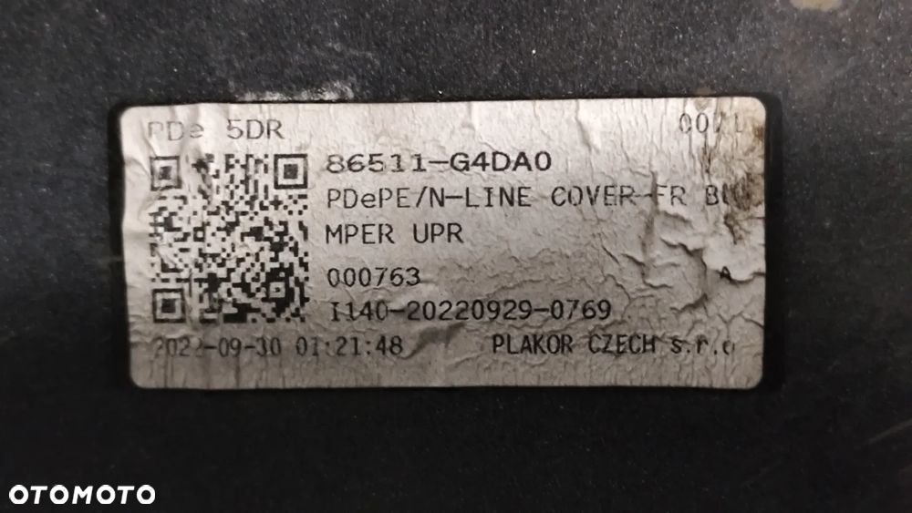 HYUNDAI I30 III 3 N-LINE LIFT 2020- ZDERZAK PRZEDNI PRZÓD 86511-G4DA0 - 12