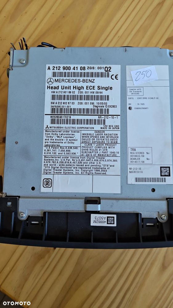 MERCEDES W212 RADIO NAWIGACJA A2129004108 - 2