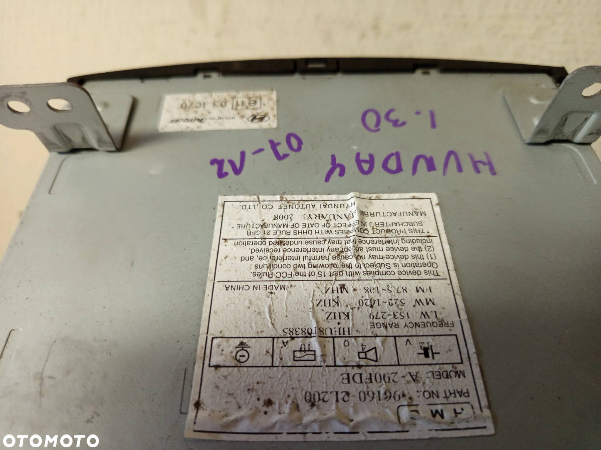 RADIO HYUNDAI I30 07-12 - 3