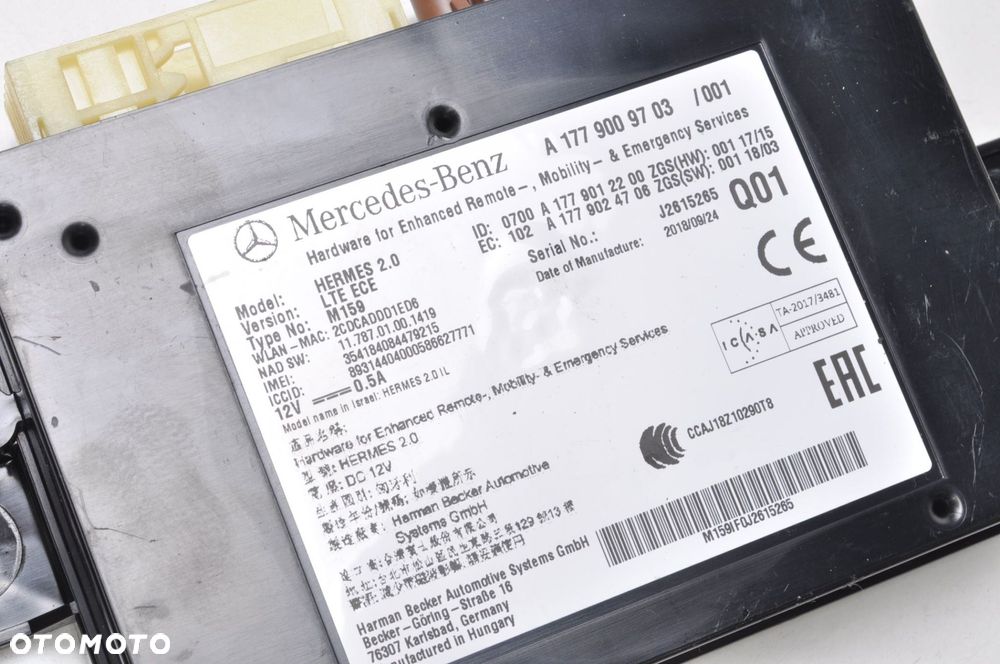 MERCEDES W177 W247 MODUŁ STEROWNIK SOS A1779009703 - 4