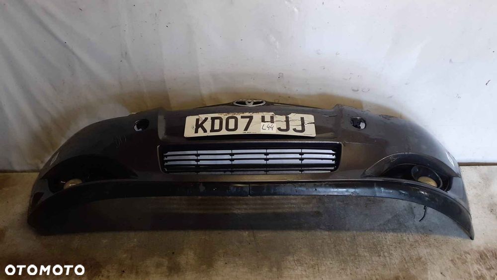 } ZDERZAK PRZÓD PRZEDNI TOYOTA AURIS I 1 SZARY GRAFITOWY HALOGENY DO MALOWANIA ! - 1
