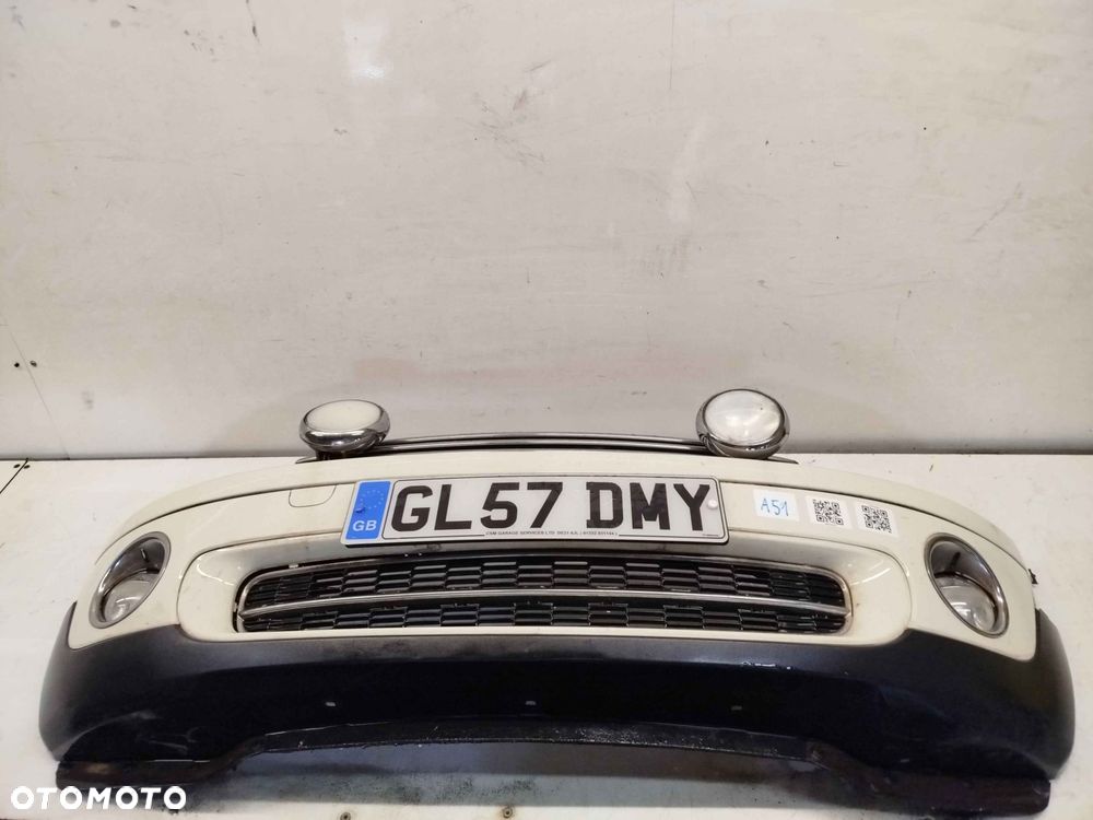 + ZDERZAK PRZÓD PRZEDNI MINI COOPER R55 R56 PEPPER WHITE BIAŁY HALOGENY - 1