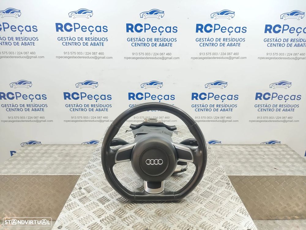 Volante Completo Flat Bottom Em Pele Audi TT 8J - 10