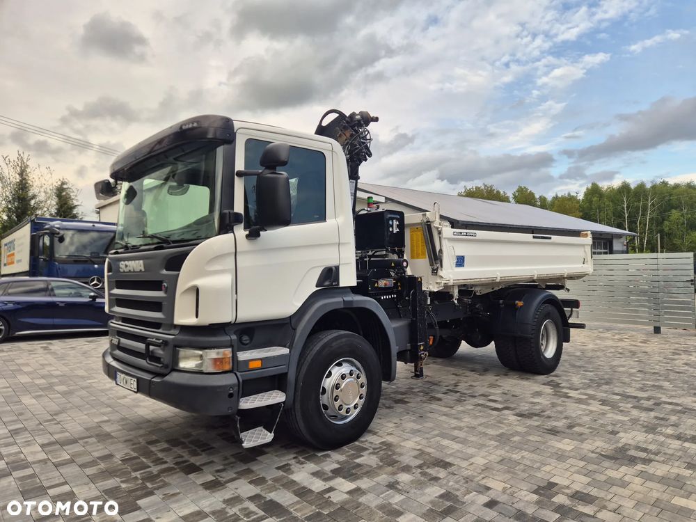 Scania P320 4x2 Wywrotka HDS ATLAS 92.2 Meiller-Kipper Euro 5 Widły Rotator - 6