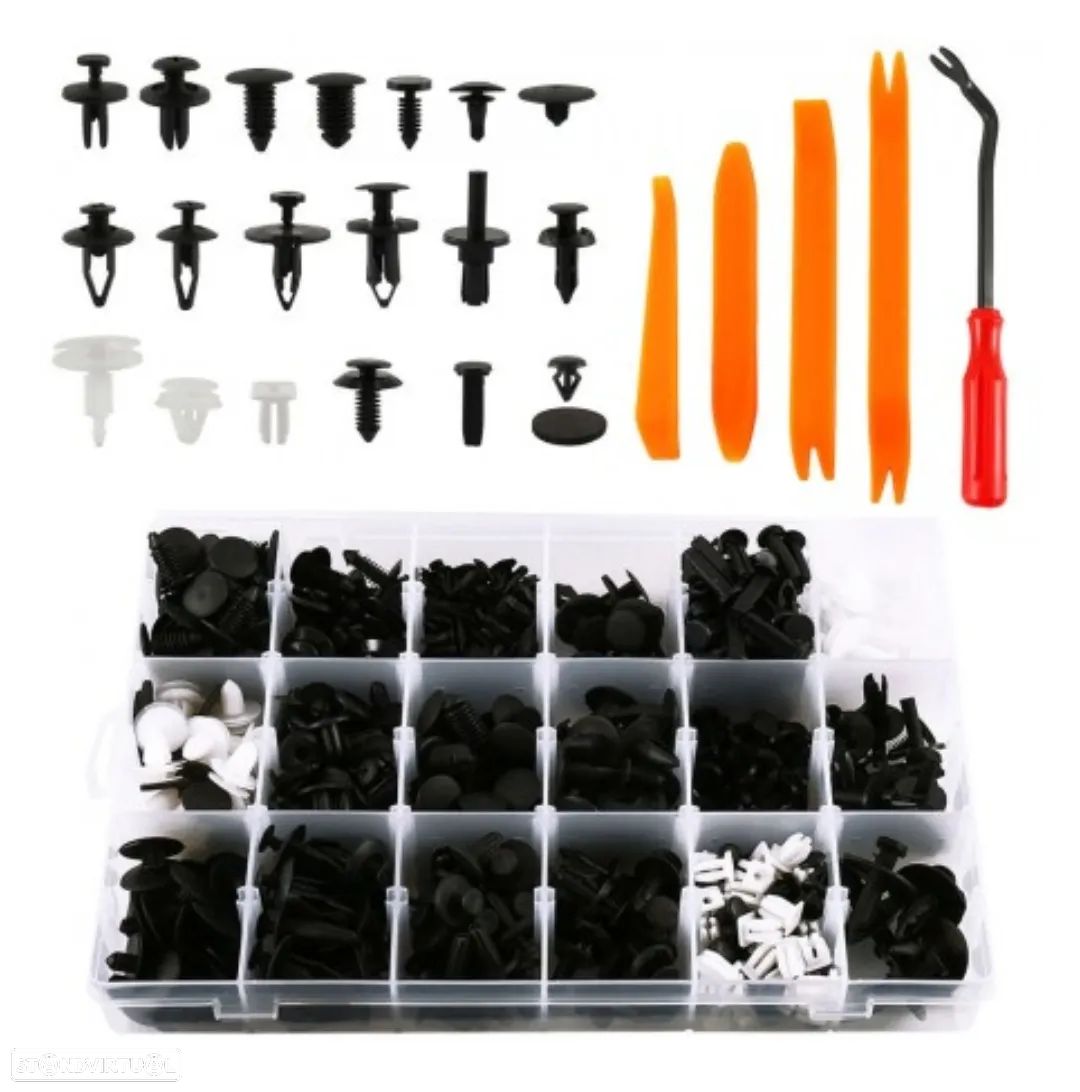 Conjunto sortido molas interiores automóvel universal multimarcas - 435 Peças + Ferramentas - 1
