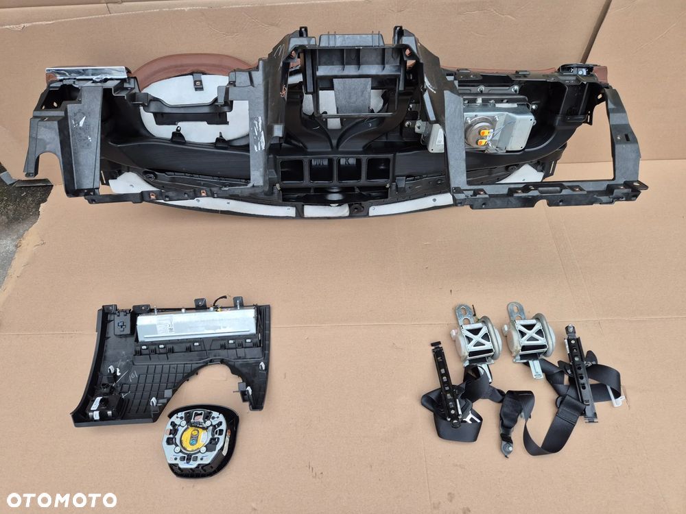 KONSOLA DESKA PODUSZKI PASY  KOMPLET JEEP GRAND CHEROKEE WK2 2012-2015 BRĄZOWA - 6