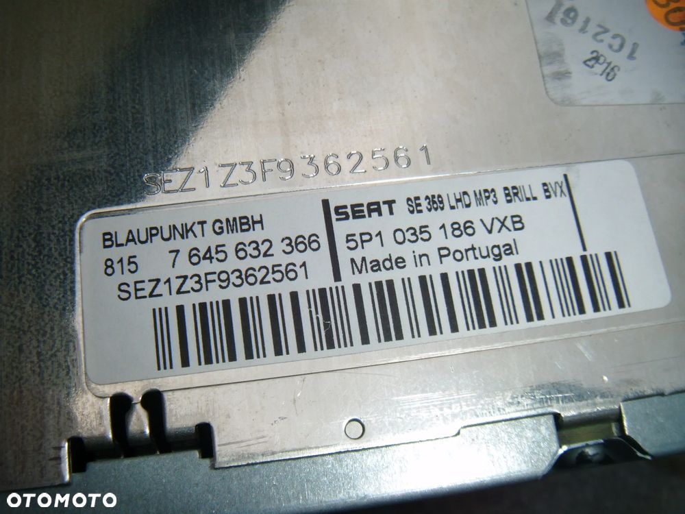 seat altea 06r radio cd fabryczne 5p1035186 - 3