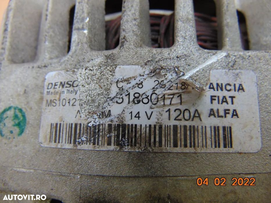 Alternator Fiat 1.2 benzina fiat 500 500c 500l panda tipo evo punto do - 3