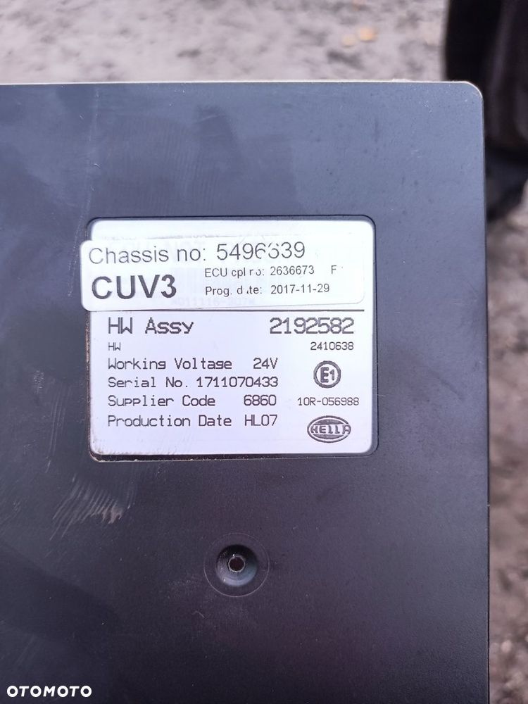 SCANIA EURO 6 NTG R S STEROWNIK MODUŁ ŚWIATEŁ CUV3 VIS 2192582 5496639 - 1