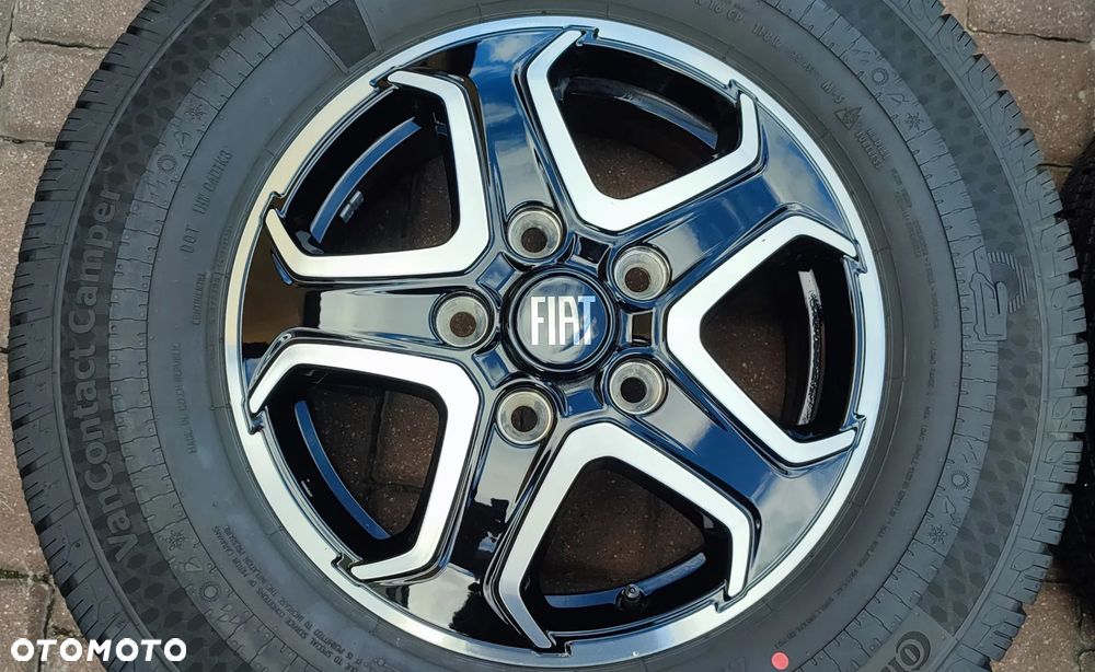 Koła Całoroczne Felgi Aluminiowe Oryg. Fiat Ducato Maxi Peugeot Boxer Citroen Jumper 16 cali 5x130 Ø78,1mm Et68 Continental 225/75/16 2025r Idealne !! Starogard Gdański - Wysyłka - 2