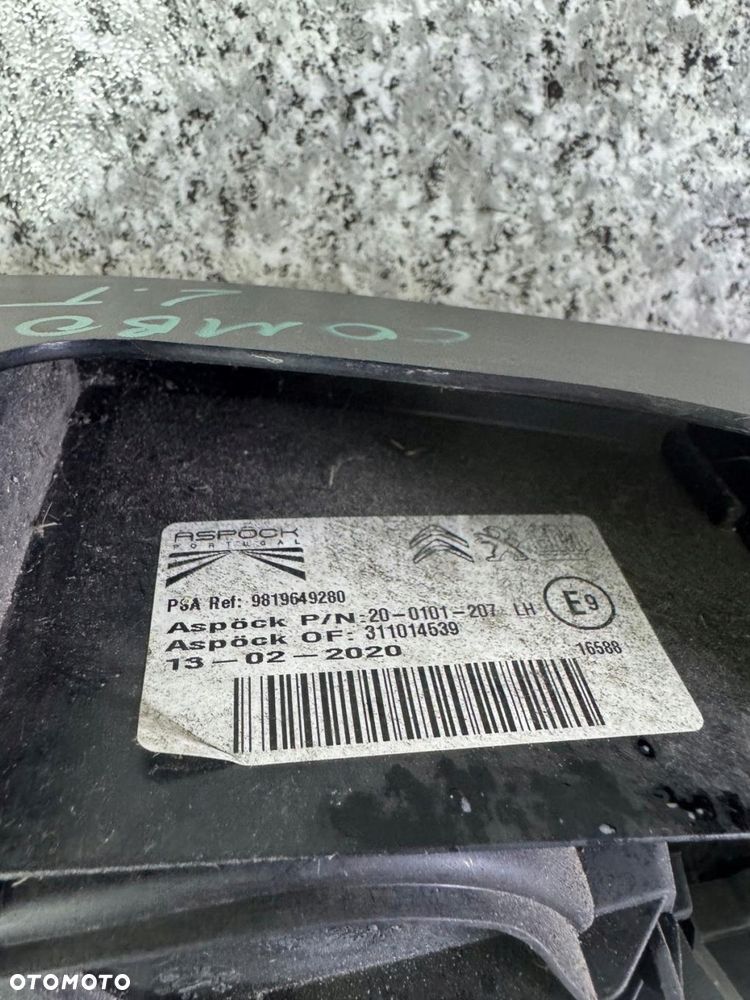 lampa lewy tył combo e iv 2019-2024 9819427380 berlingo proace - 9