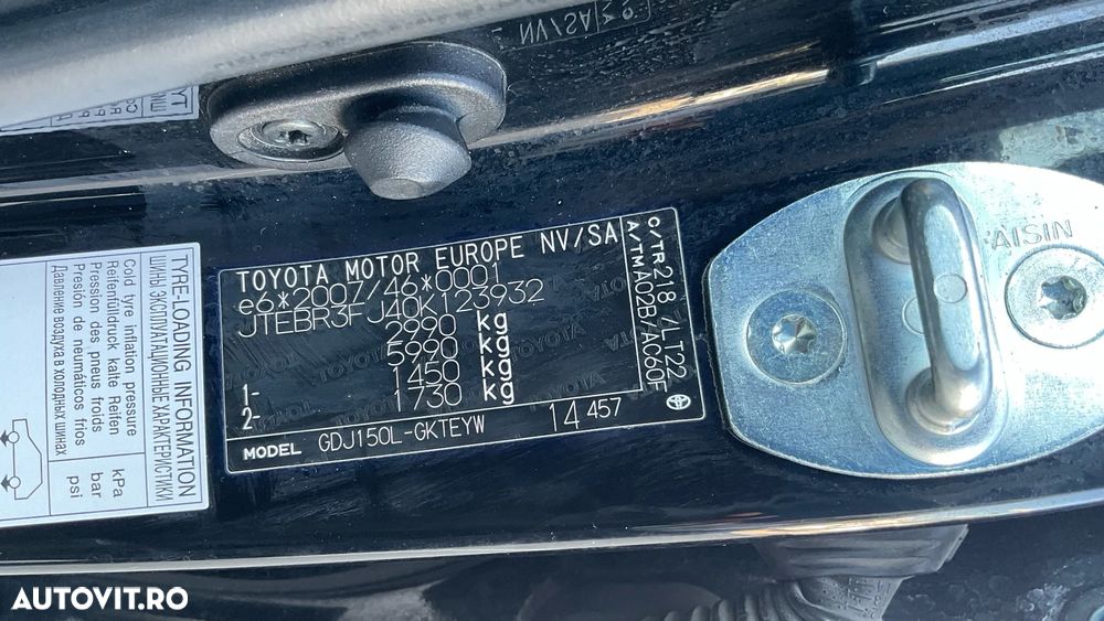 Toyota Land Cruiser 2.8l Turbo D-4D A/T AVS 5 locuri Luxury - 35